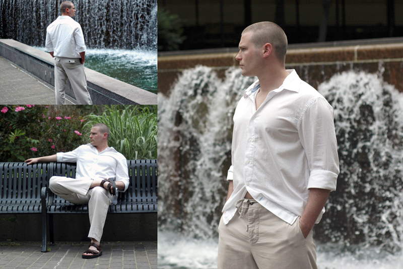 Khaki Linen Pants